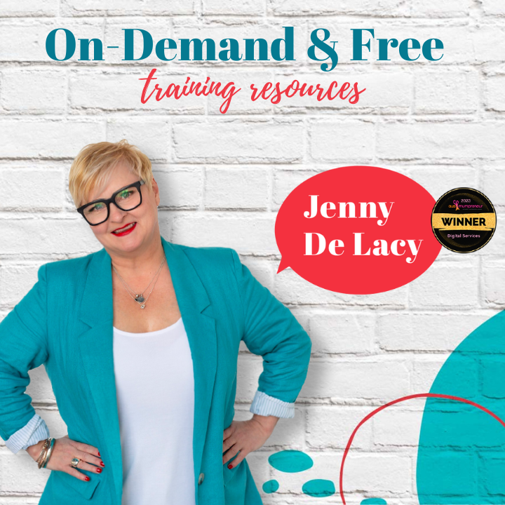 On demand and free training resources by Jenny De Lacy